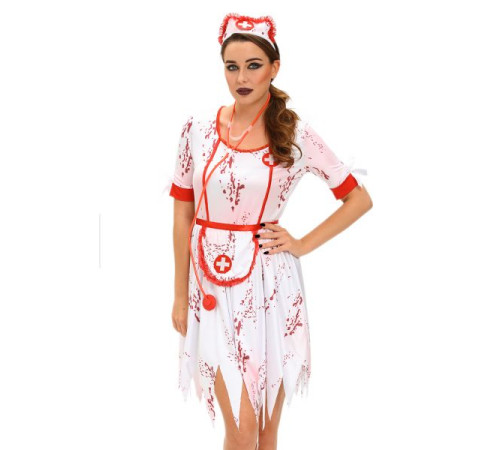 3pcs horrible zombie nurse costume