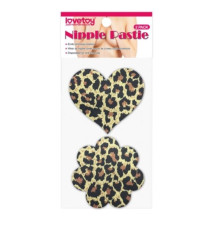 Леопардовые стикини сердечко и цветочек Leopard Sexy Nipple Pasties, 2 пары