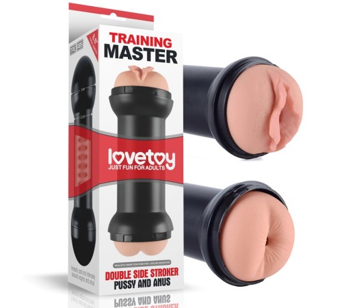 Двойной мастурбатор для мужчин Traning Master Double Side Stroker-Pussy and Anus