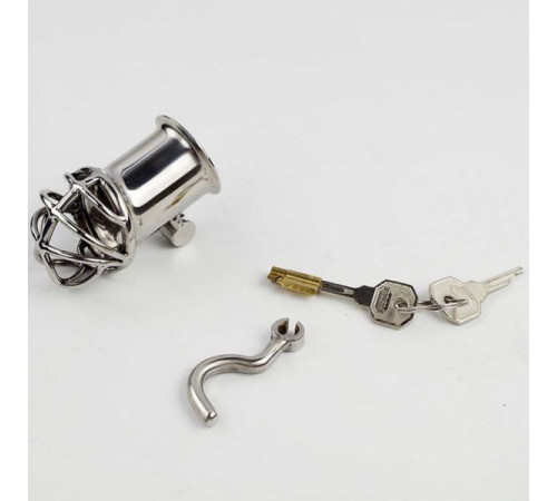 Stainless Steel PA Lock 6mm Glans Piercing Male Chastity Device Albert Piercing