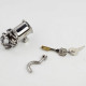 Stainless Steel PA Lock 6mm Glans Piercing Male Chastity Device Albert Piercing