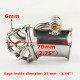 Stainless Steel PA Lock 6mm Glans Piercing Male Chastity Device Albert Piercing