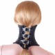 Leather Neck Corset Collar Kinky Restraint Muzzle Mask Lockin