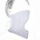 Leather Neck Corset Collar Kinky Restraint Muzzle Mask Lockin white