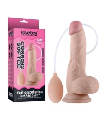 Писающий масажер с яичками на присоске Soft Ejaculation Cock With Ball 7.0