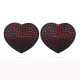 Черные стикини с красными горошинками Reusable Red Diamond Heart Nipple Pasties