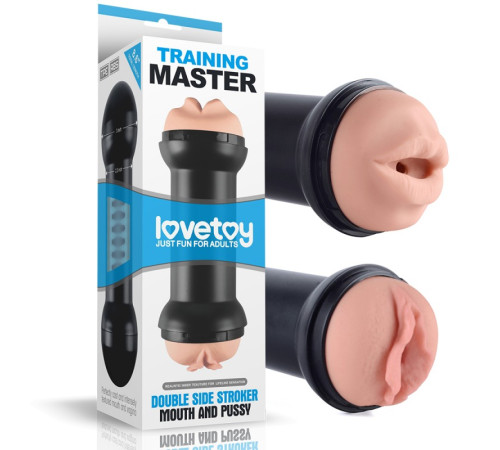 Двойной мустурбатор для мужчин Traning Master Double Side Stroker-Mouth and Pussy