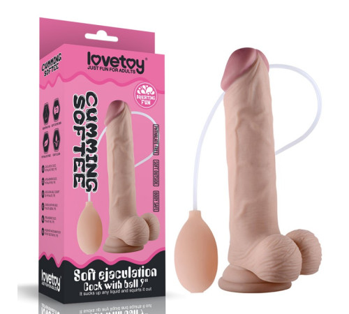 Оргазмирующий масажер Soft Ejaculation Cock With Ball