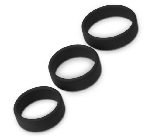 Черные эрекционные кольца для пениса Power Plus Soft Silicone Pro Ring