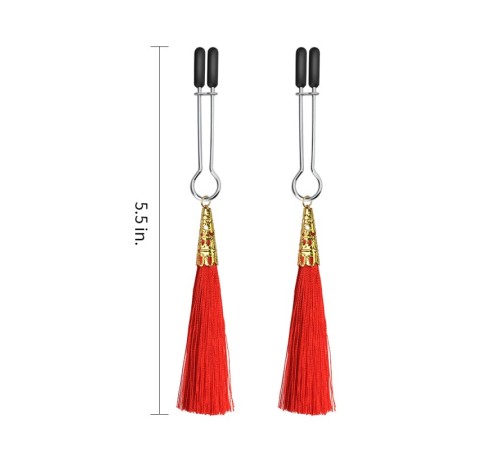 Зажимы для сосков Glamor Tassel Nipple Clamp Red