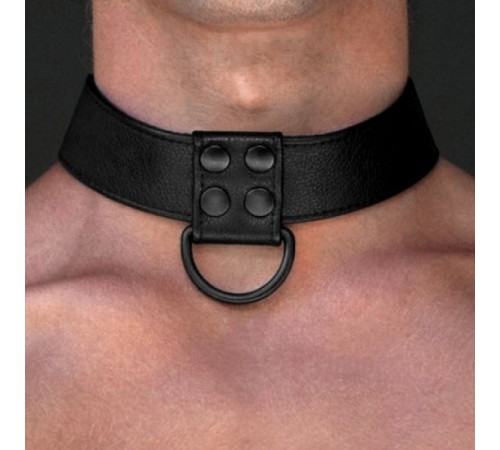 Черный матовый воротник с поводком Bondage Fetish Black Matt Collar With Leash