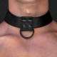 Черный матовый воротник с поводком Bondage Fetish Black Matt Collar With Leash