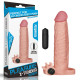 Вибронасадка на  удлиняющая Pleasure X Tender Vibrating Penis Sleeve Flesh