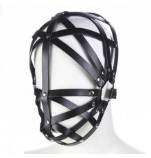 Leather Black bondage Hoods