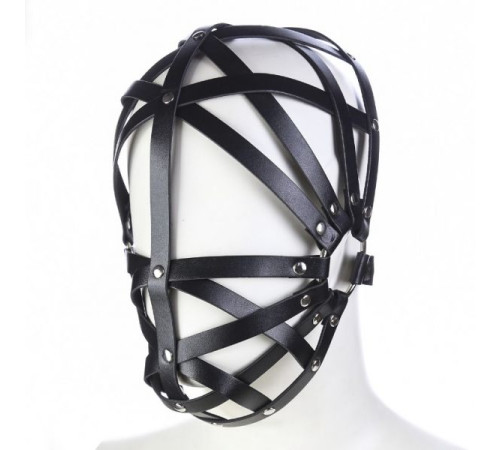 Leather Black bondage Hoods