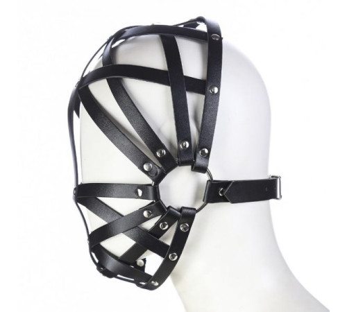 Leather Black bondage Hoods