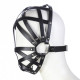 Leather Black bondage Hoods