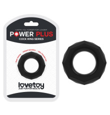 Черное эрекционное кольцо Power Plus Cockring