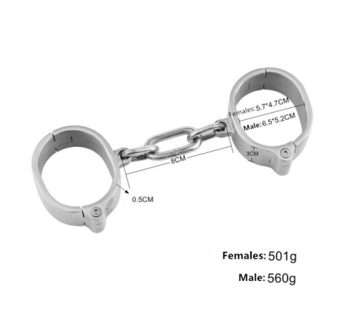 Stainless Steel New Style Male Handcuffs