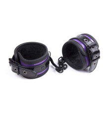 Purple bright Surface Leather Handcuffs