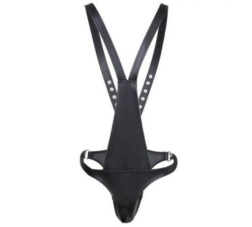 Male Leather Harness with Pouch