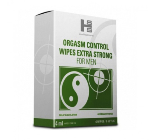 Салфетки для отсрочки эякуляции кульмінація Control Wipes, 6шт