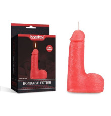 Свеча для уальных игр красная в форме пениса Bondage Fetish Candles