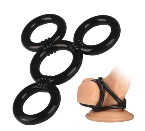 Male 4 Rings Scrotal Penis Rings Cock Ring