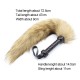 Коричневый меховой хвост лисицы с рукояткой Fox Tail Whips