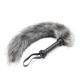 Серый меховой хвост лисицы с рукояткой Fox Tail Whips