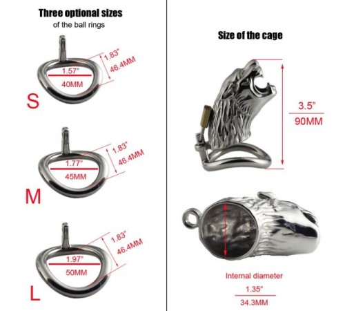 Latest Stainless Steel Male Chastity Device cocks Cage