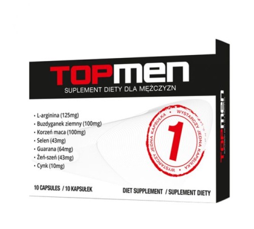 Препарат для стимуляции эрекции и стояня Top Men Plus, 10шт