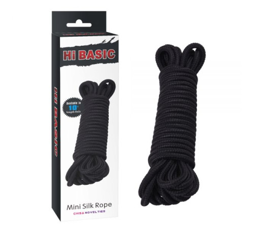 Веревка черная 10 метров Hi Basic Mini Silk Rope