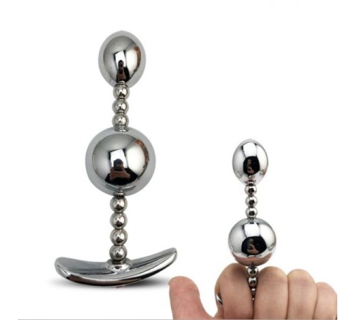 Stainless Steel Micro-Bullet Two-Ball Anal Plug