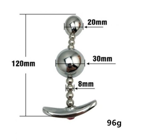 Stainless Steel Micro-Bullet Two-Ball Anal Plug