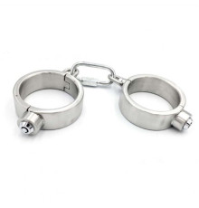 Male Stainless Steel Wrist Restraints Handcuffs