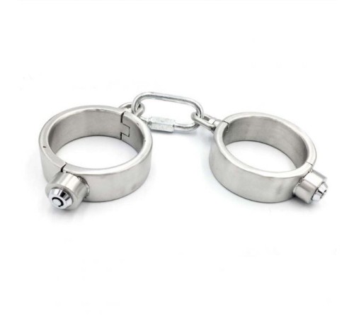 Male Stainless Steel Wrist Restraints Handcuffs