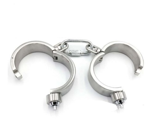 Male Stainless Steel Wrist Restraints Handcuffs