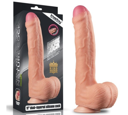 Фаллоимитатор гигант Dual Layer Liquid Silicone Cock 11.0