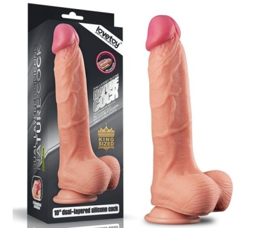 Фаллоимитатор гигант Dual Layer Platinum Silicone Cock 10.0