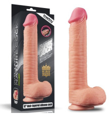 Фаллоимитатор гигант Dual Layered Platinum Silicone Cock 12.0