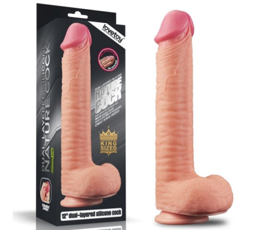 Фаллоимитатор гигант Dual Layered Platinum Silicone Cock 12.0