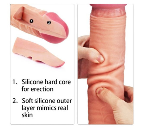 Фаллоимитатор гигант Dual Layered Platinum Silicone Cock 12.0