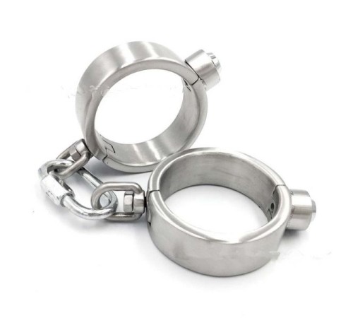 Female Stainless Steel Wrist Restraints Handcuffs