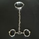 Female Latest Design Bolt Lock Stainless Steel Hand and neck Connecting Handcuffs