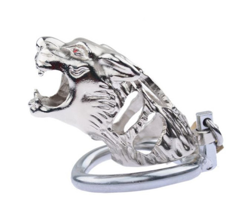 Мужской пояс  в форме тигра Tiger Head Chastity Device