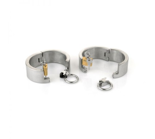 Female Ellipse Stainless Steel Heavy Duty Wrist Restraints Oval Shaped with Brass Lock Joints