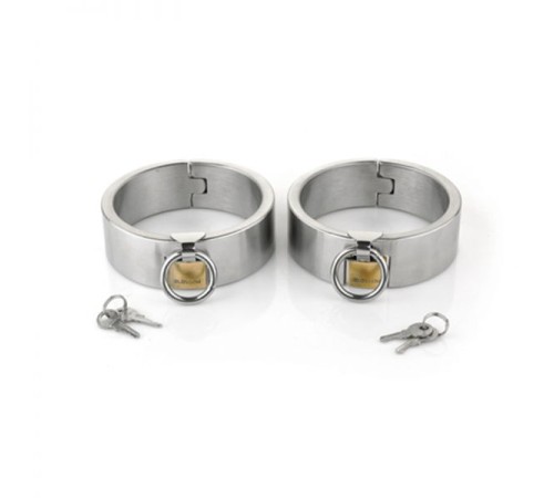 Female Ellipse Stainless Steel Heavy Duty Ankle Restraints Oval Shaped with Brass Lock Joints