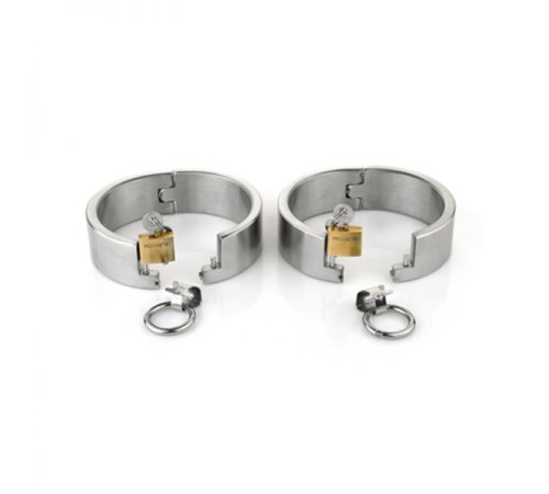 Female Ellipse Stainless Steel Heavy Duty Ankle Restraints Oval Shaped with Brass Lock Joints