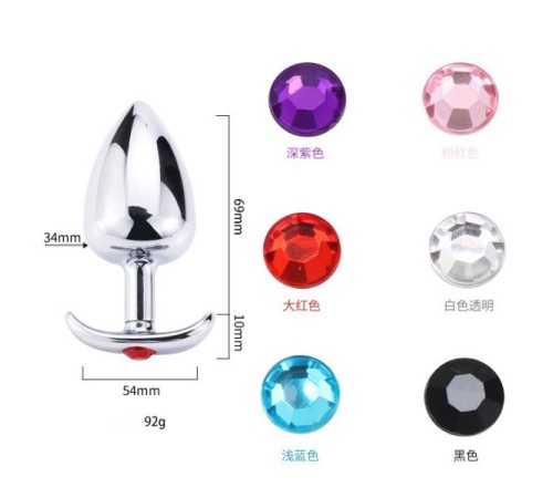 Metal Crystal Anal Plug Anal Dilatator Butt Plug M